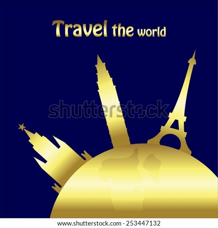 Vector illustration of Travel around the world. Tourism.