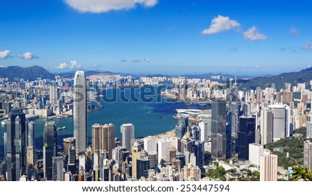 hong kong city at day