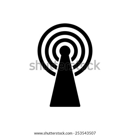The wireless icon. wifi symbol. Flat Vector illustration