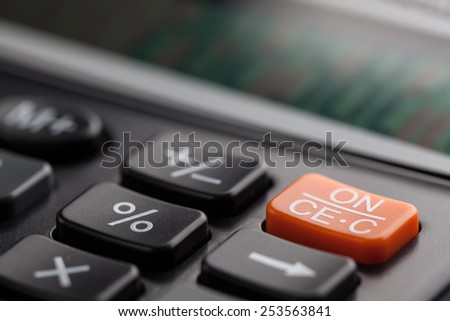 Close image of calculator keys