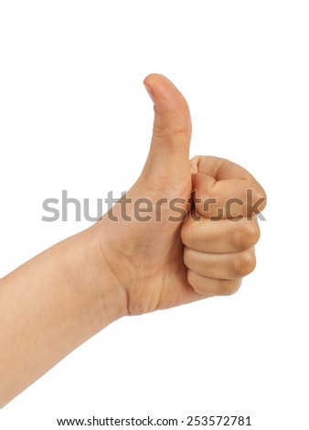 hand isolated on a white background