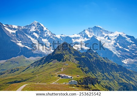 Top of Mannlichen (Jungfrau region, Bern, Switzerland)