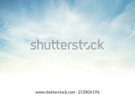 light blue sky and white cloud Royalty-Free Stock Photo #253806196