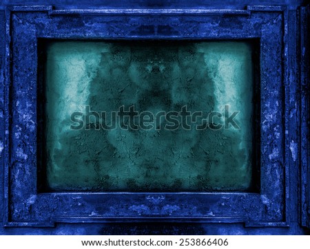 Deep blue old gothic frame