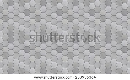 Futuristic Hexagonal Aluminum Tiled Seamless Texture
