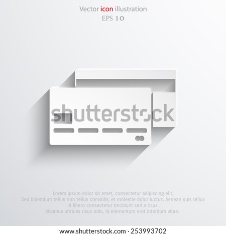 Vector bank card web flat icon. Eps 10.