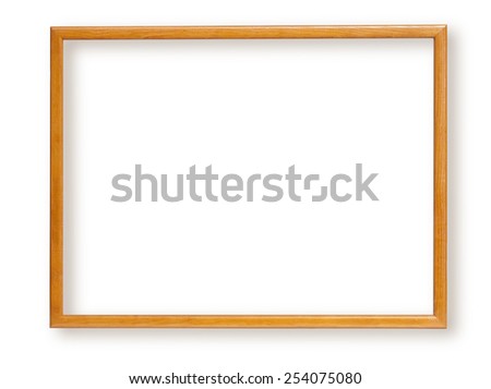 Wooden frame for paintings or photographs. isolated with clipping path