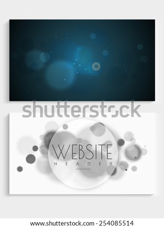 Stylish shiny website header or banner set for your business.
