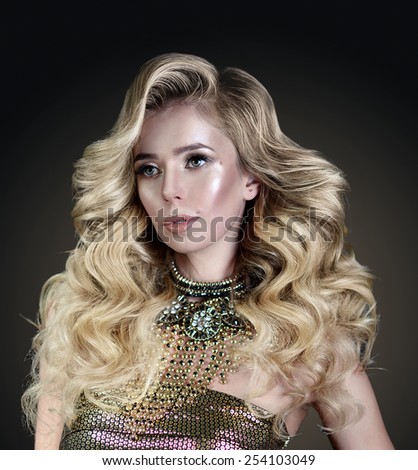 Portrait with gold hair