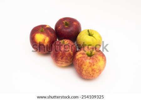 Jonagold apples isolated on white background