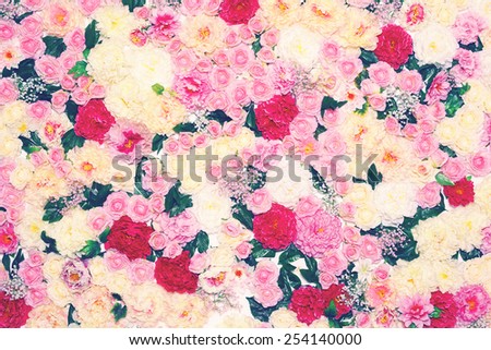 Flowers background, gentle pastel colors