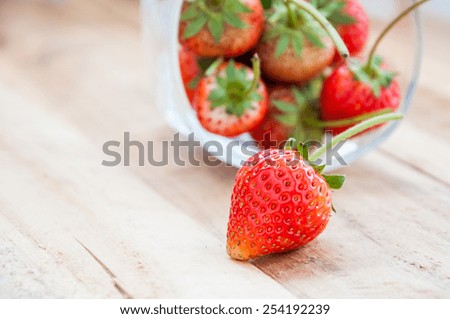 Fresh strawberries fruit isolated
