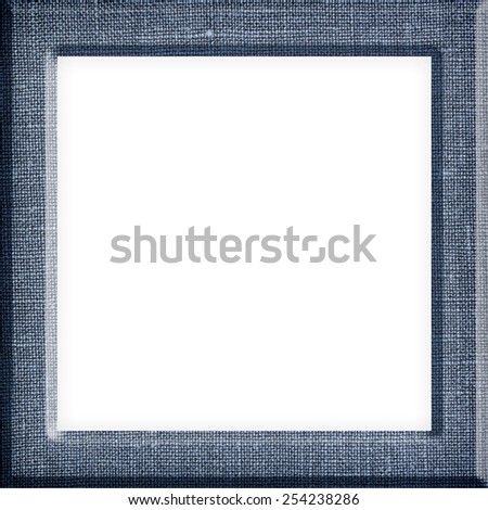 Pattern linen,Texture of canvas pattern picture frame isolated on white background