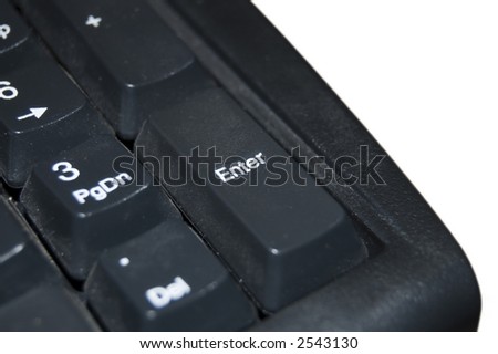 Black keypad Enter button