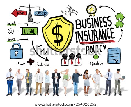 Multiethnic People Communication Safety Risk Business Insurance Concept