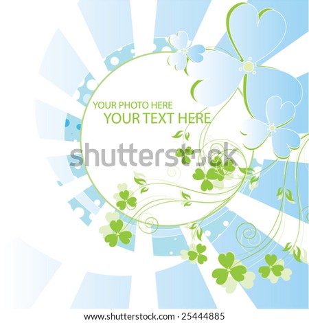 Floral background with place for your text. May be use as nice photo frame