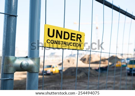 Photo Of Under Construction Sign On Gate