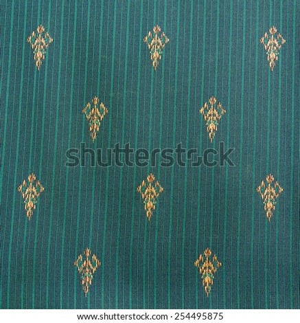Green Thai Silk Fabric for Abstract Background.