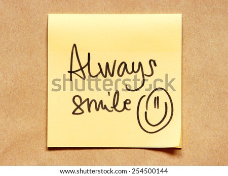 inspirational message always smile