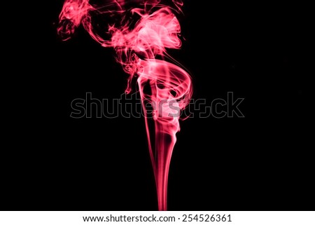 red smoke with lights on black background