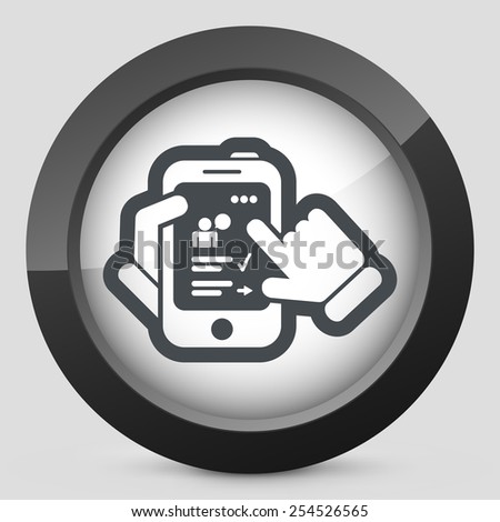 Smartphone icon. Chat application.