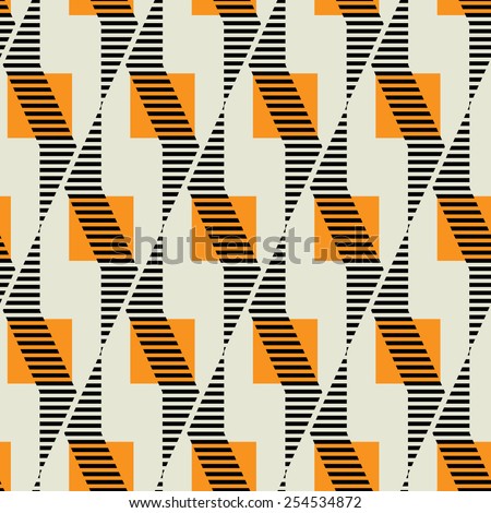 art black and gold yellow graphic geometric seamless pattern, square background with ornament in art deco style