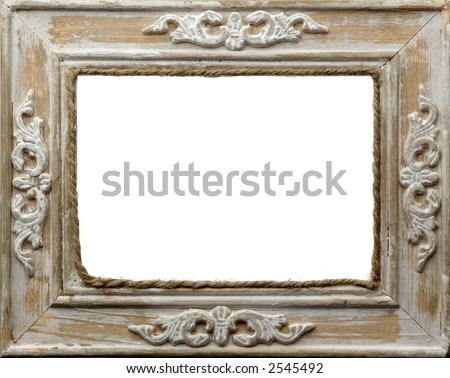 picture frame close up on white background