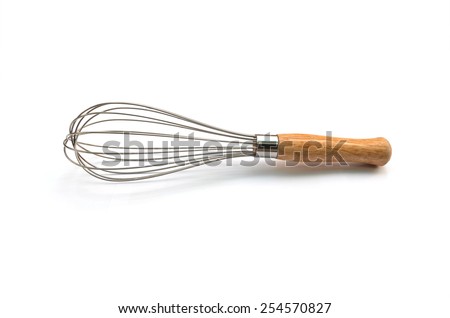 Balloon Whisk Manual Hand Egg Beater Isolated 2 Royalty-Free Stock Photo #254570827
