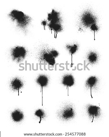 White spray paint banner on a dark blue background. Vector format. Royalty-Free Stock Photo #254577088