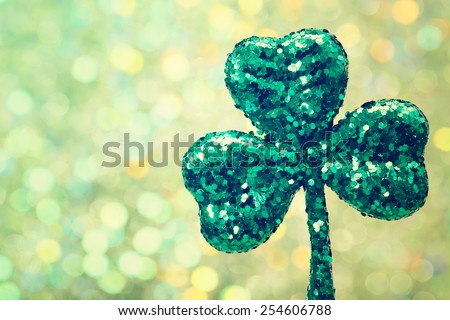 Saint Patrick's Day shiny green clover ornament