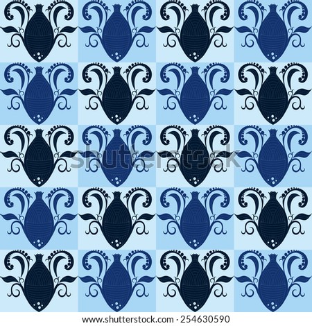 abstract pattern ornament blue