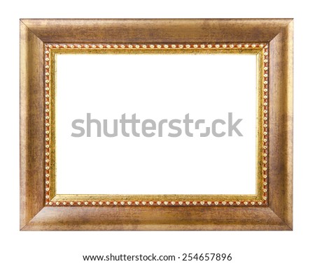 wooden frame for painting or picture on white background