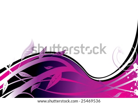 Nature inspired background with flowing lines all with a purple theme