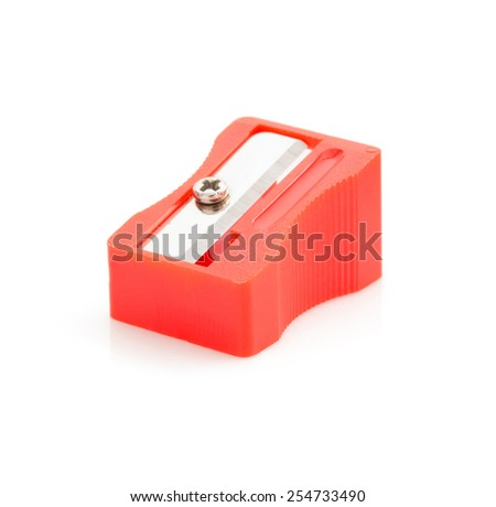 pencil sharpener isolated on white background Royalty-Free Stock Photo #254733490