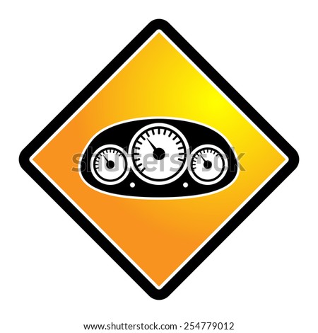 Car instruments icon or sign, vector illustration