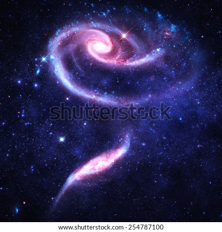 Pinkish Blue Rose Galaxy - Elements of this Image Furnished by NASA