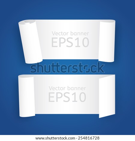 Vector rolled template with place for your text.
