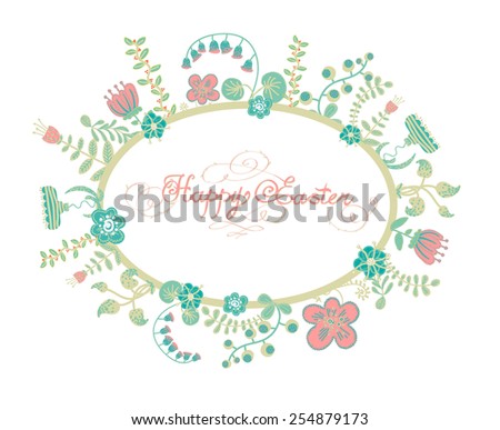 HAPPY EASTER hand lettering handmade calligraphy scalable and editable vector illustration