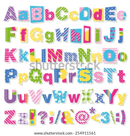 colorful letters collection