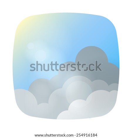 Material weather icon. Overcast