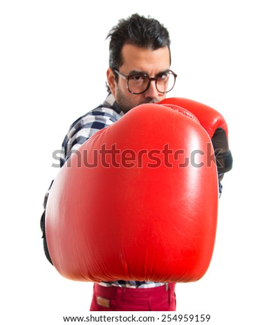 Posh boy giving a punch 