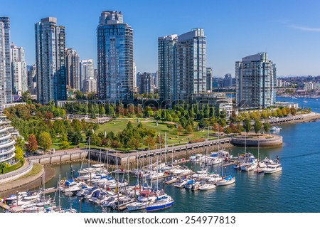 Residential area in Downtown Vancouver, British Columbia, Canada.