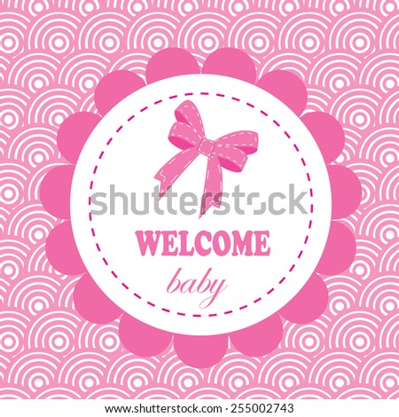 welcome baby card. vector illustration
