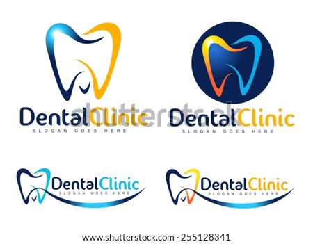 Dental Logo Design.Creative  Dentist Logo. Dental Clinic Creative Company Vector Logo. Royalty-Free Stock Photo #255128341