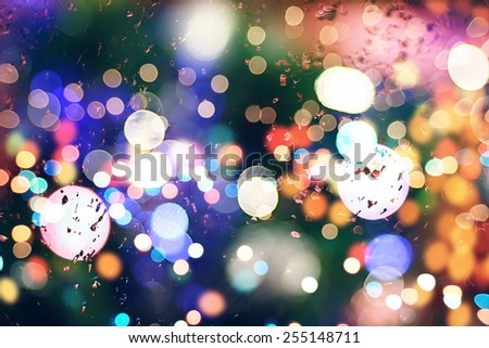 Festive elegant abstract background with bokeh lights and stars Texture 