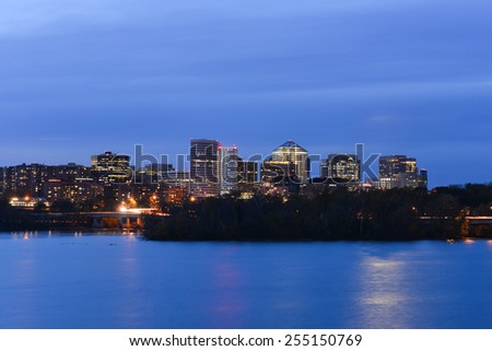 Washington DC - Arlington and Potomac river at night