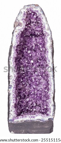 Natural Amethyst geode Royalty-Free Stock Photo #255151156