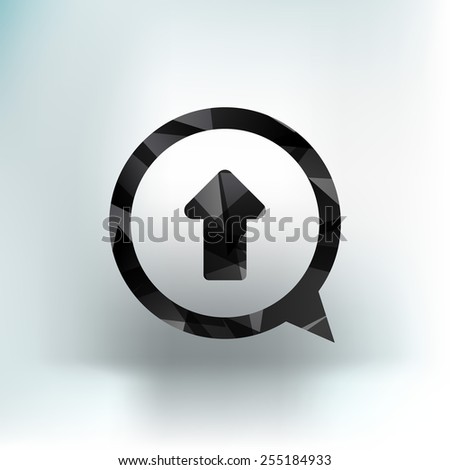 arrow up icon isolated move symbol element abstract