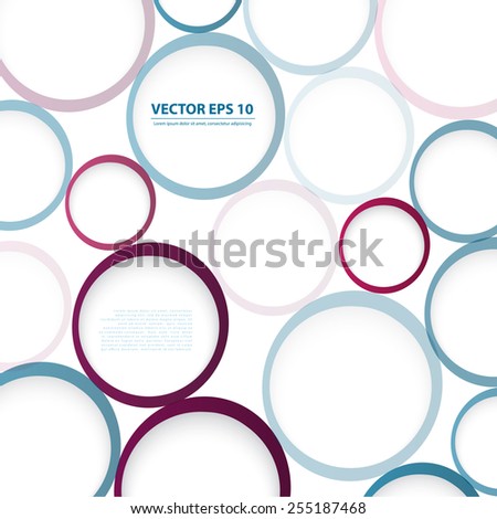 Vector abstract background. Circles and color texture