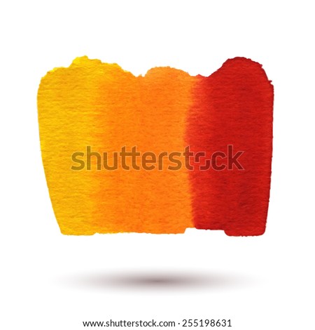 watercolor red, orange, yellow abstract background